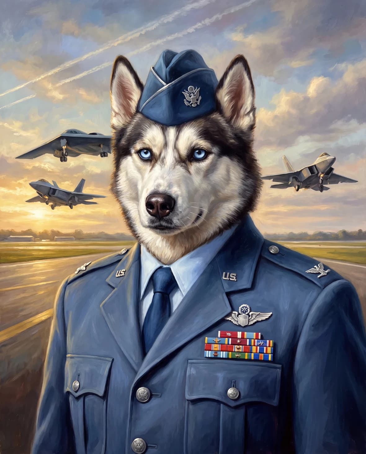 The Air Force Veteran — 4th of July pet portrait