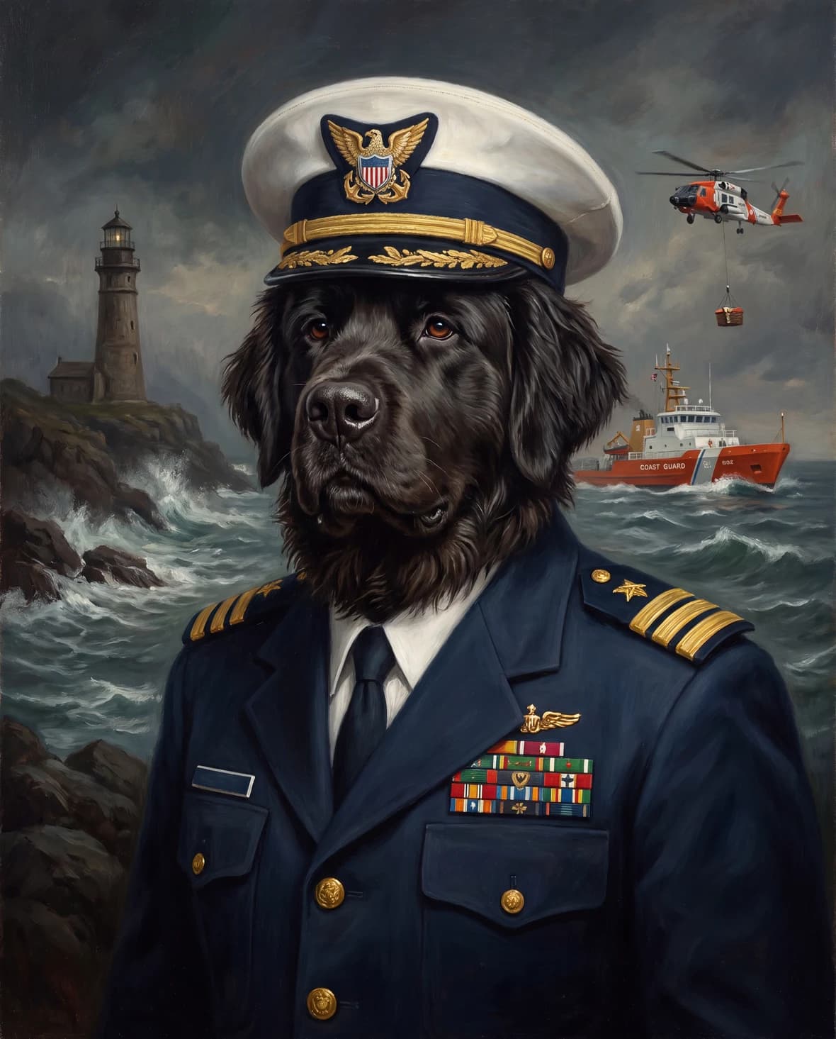 The Coast Guard Veteran — 4th of July pet portrait