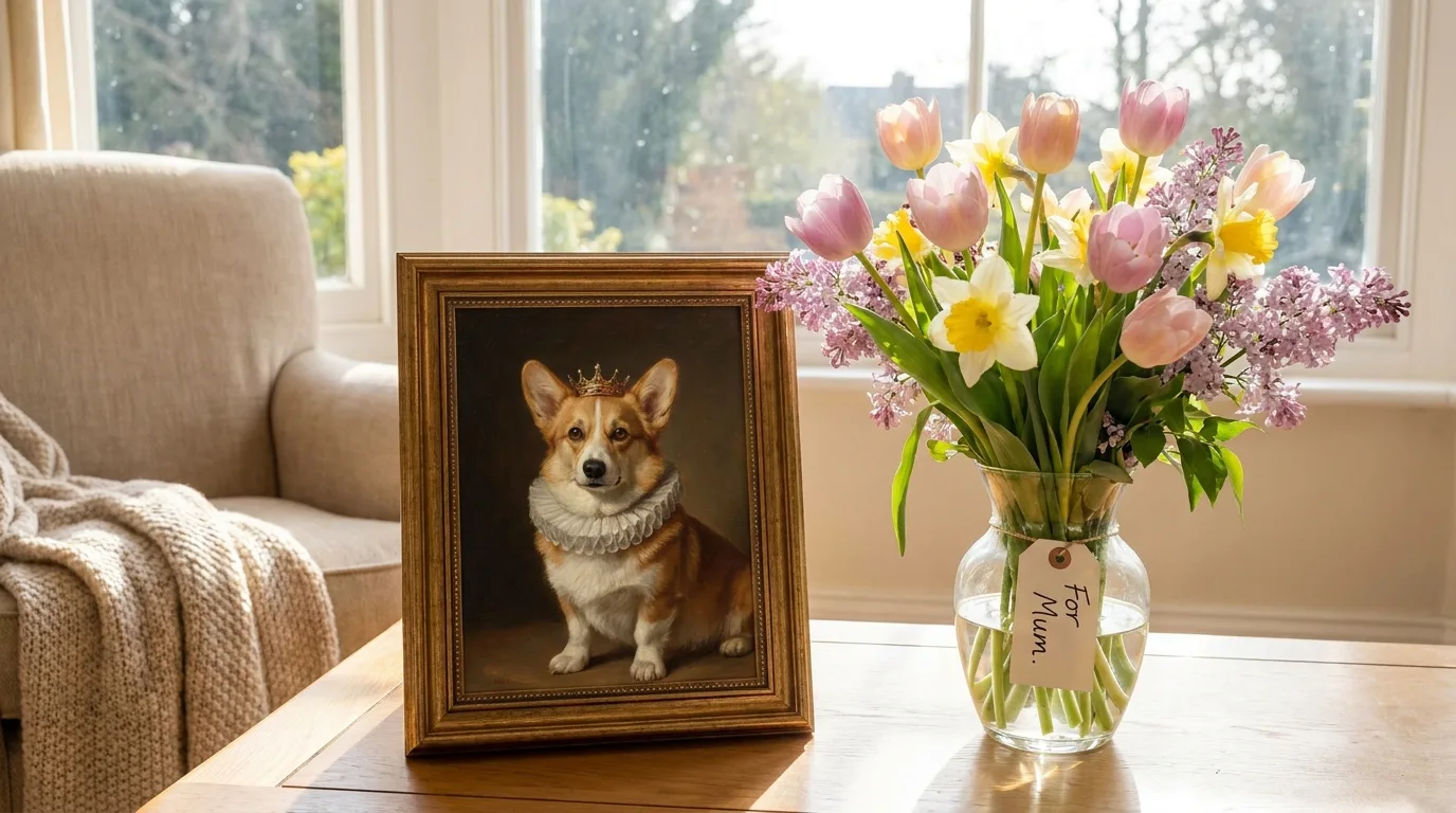 A Mother's Day pet portrait gift