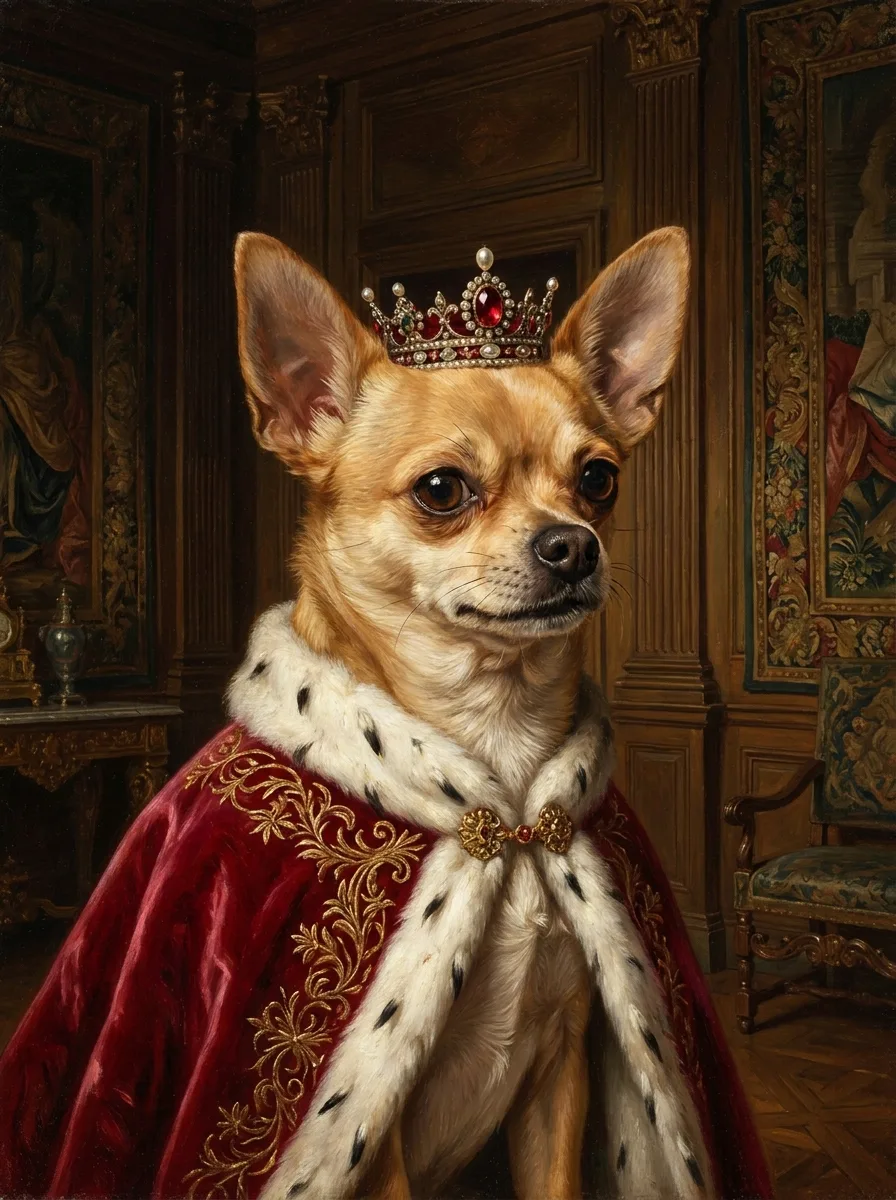 Custom Chihuahua royal portrait