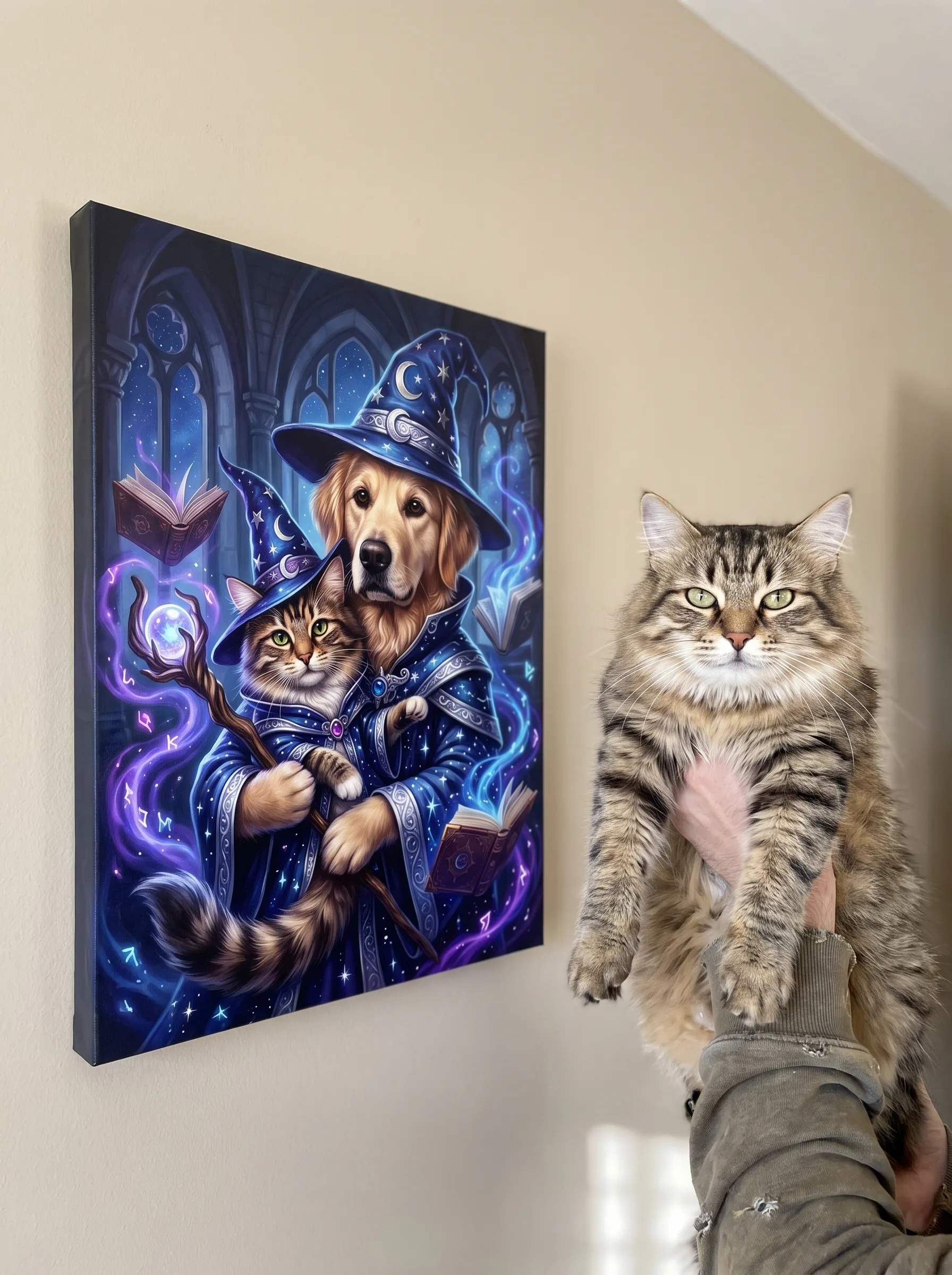 The Wizard printed as a gallery-wrapped canvas and hung on a wall