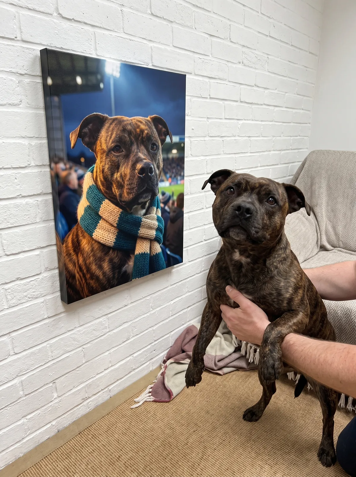 Game Day printed as a gallery-wrapped canvas and hung on a wall