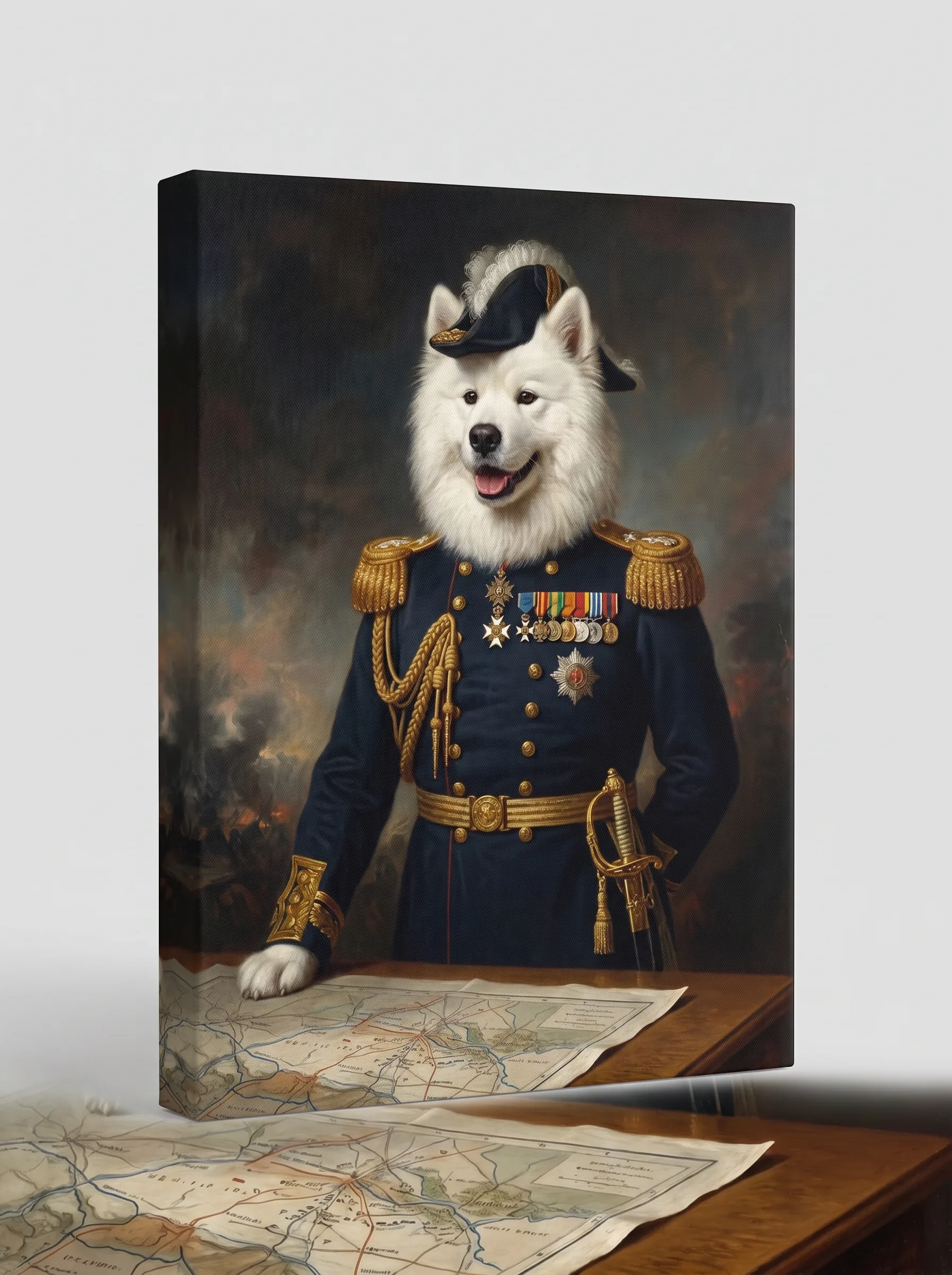 The General printed as a gallery-wrapped canvas and hung on a wall