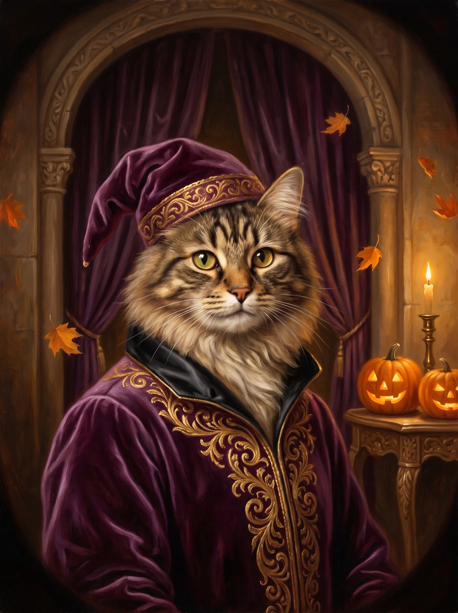 Custom Halloween Pet Portrait: example portrait