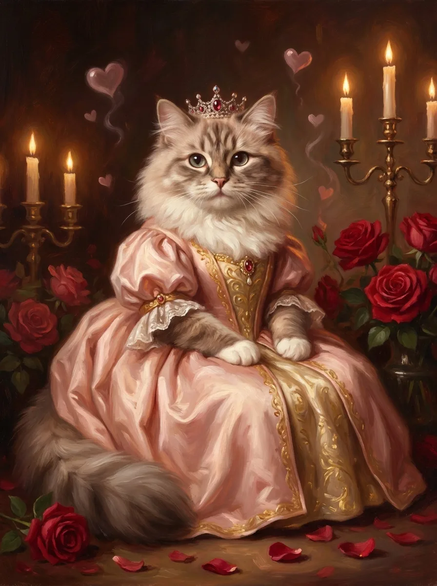 Custom Pet Portrait — Valentine's Day Gift: example portrait