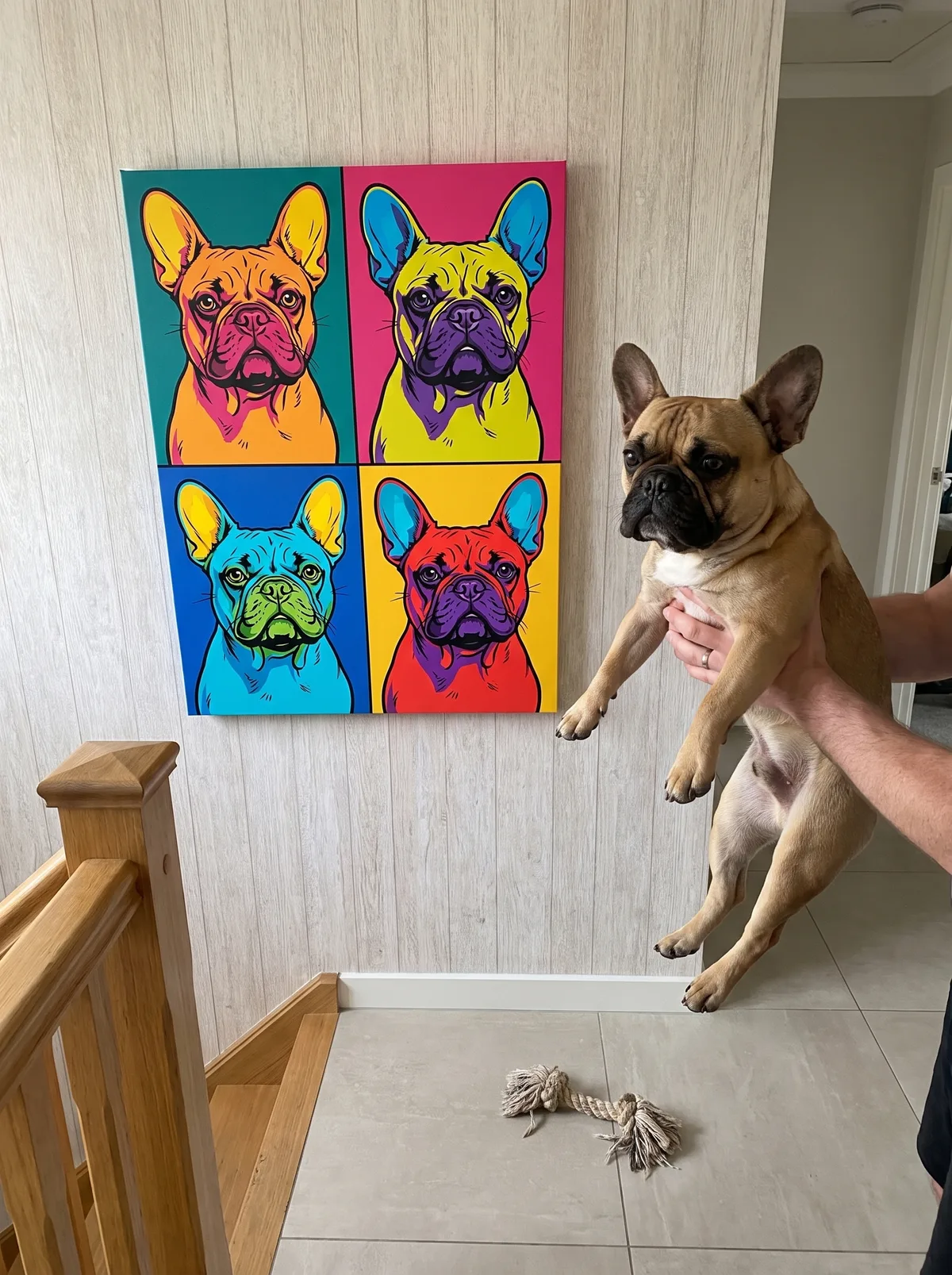 Pop Quad printed as a gallery-wrapped canvas and hung on a wall