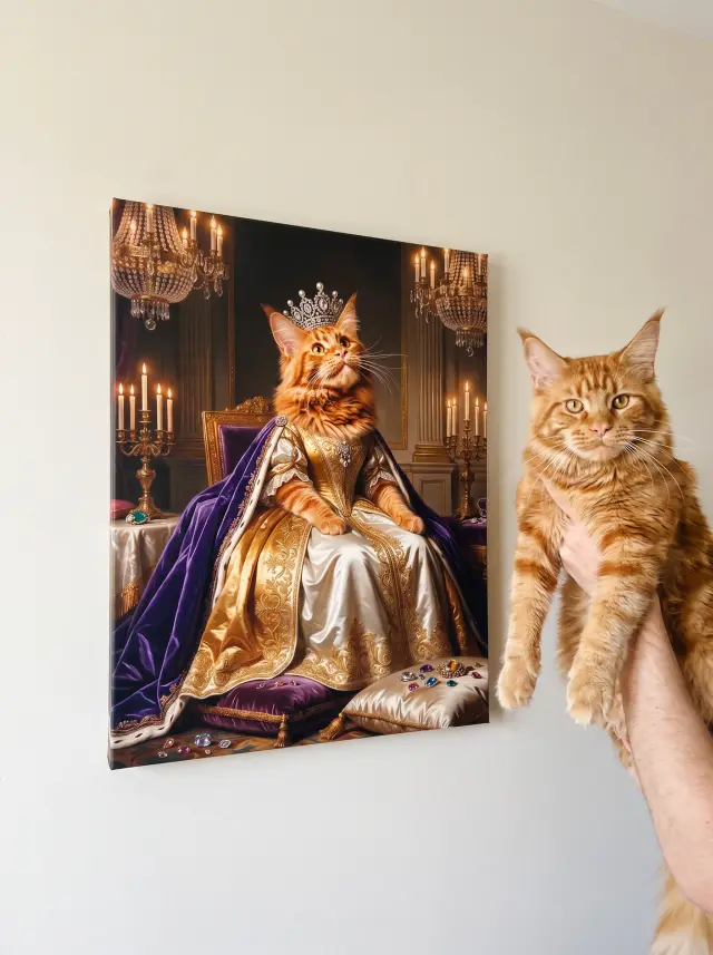 The Empress printed as a gallery-wrapped canvas, hung in a room